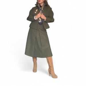 European Olive Green Suit - Small